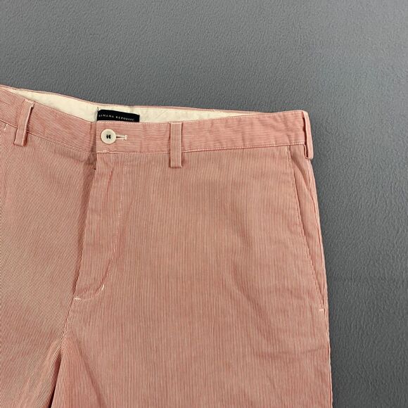 Banana Republic Shorts Mens Size 38 Pin Stripe Flat Front Cotton 11" Inseam - Picture 2 of 16